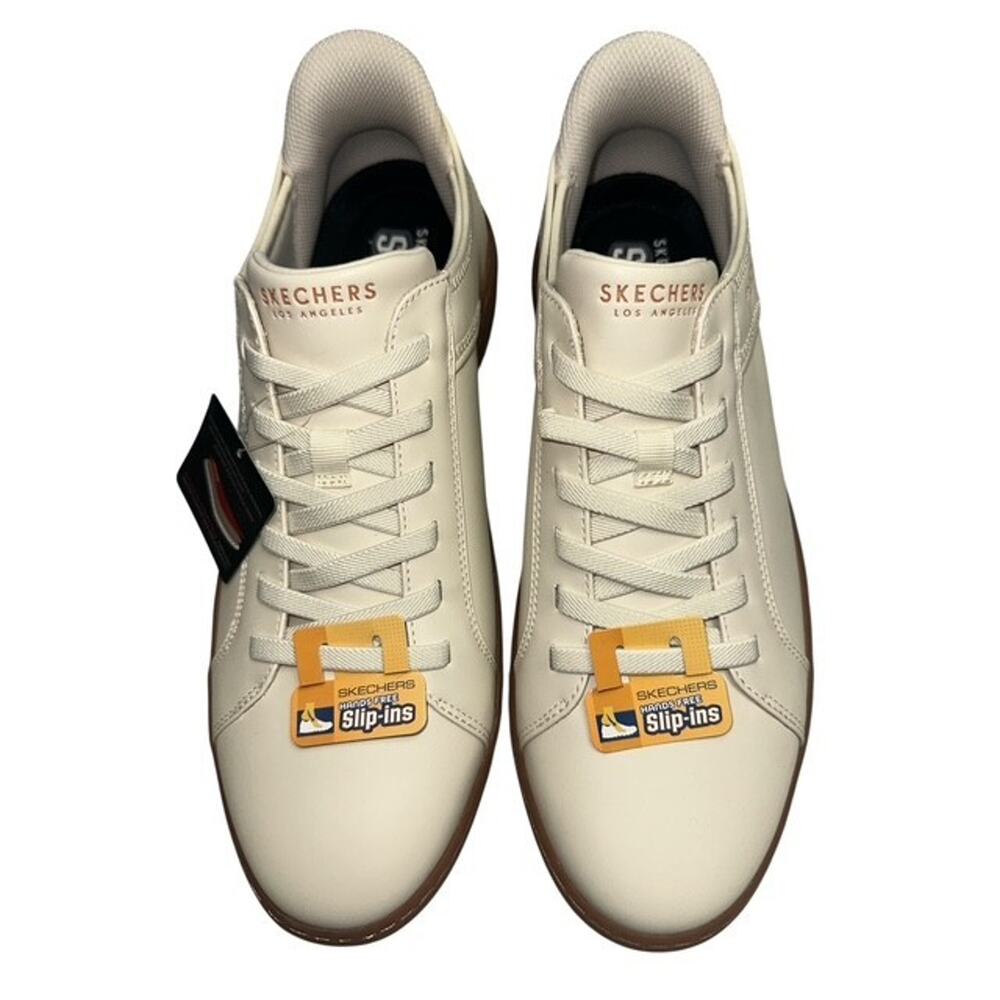 Skechers Slip-ins Mens 12 Shoes Court Break Double Vent Off-White Sneaker 183177